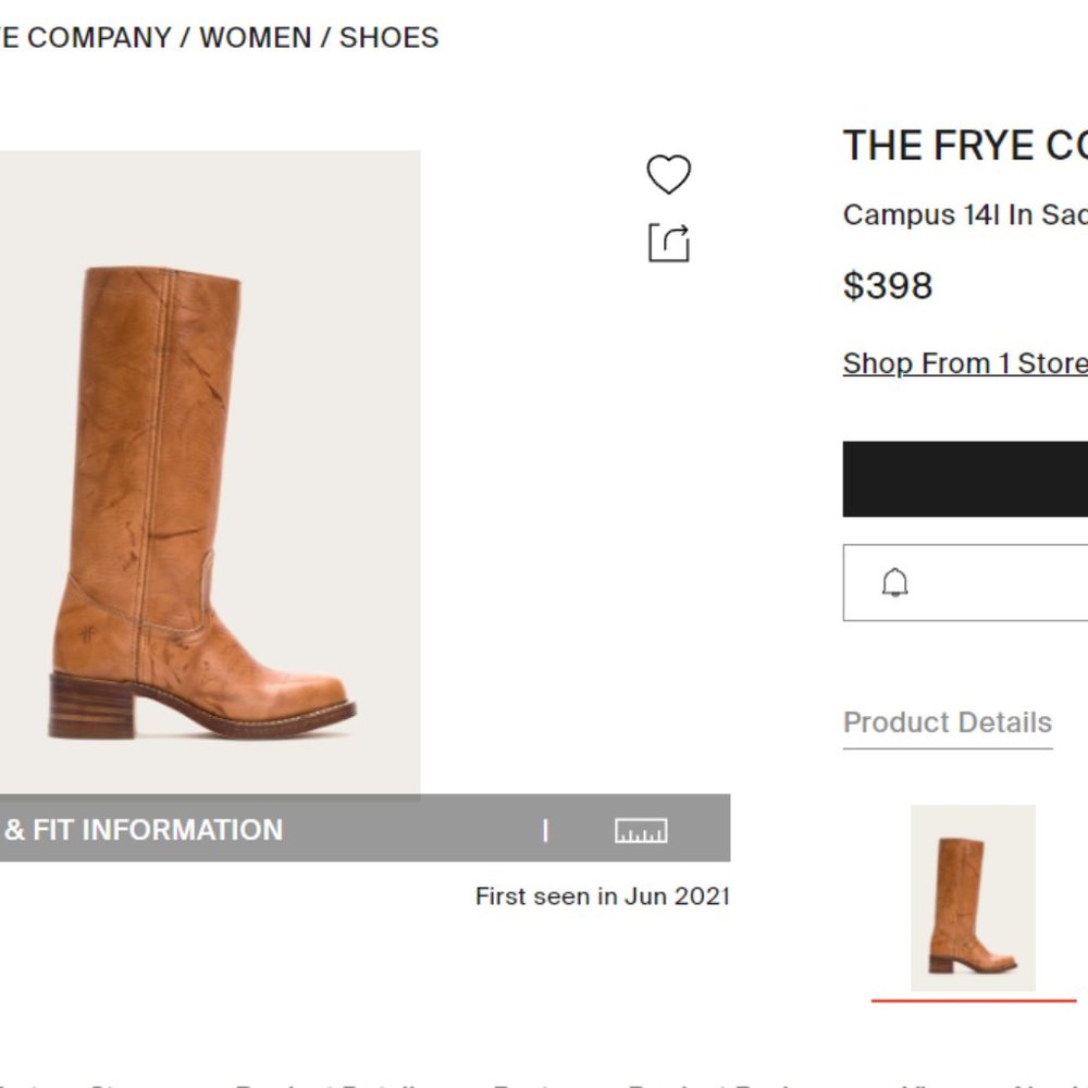 Frye Campus Boots in color Sunrise- Sz 6